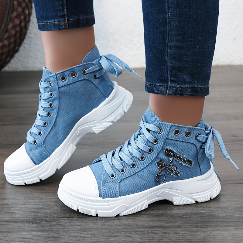 Denim Chunky Sneakers Local