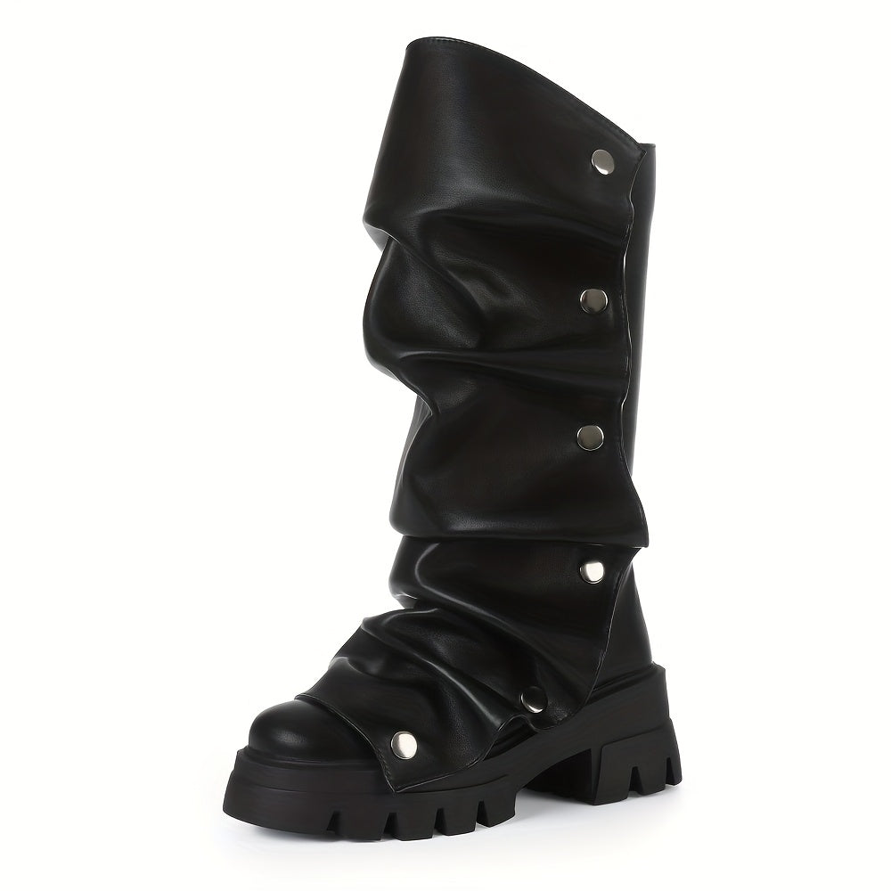 Shadow Drape Slouch Boots