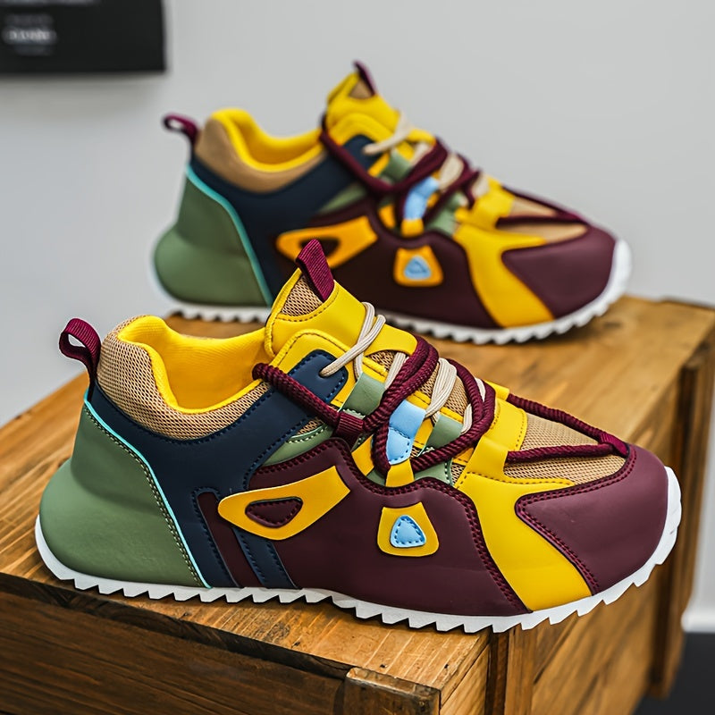 Patchwork Platform Heightening Sneakers