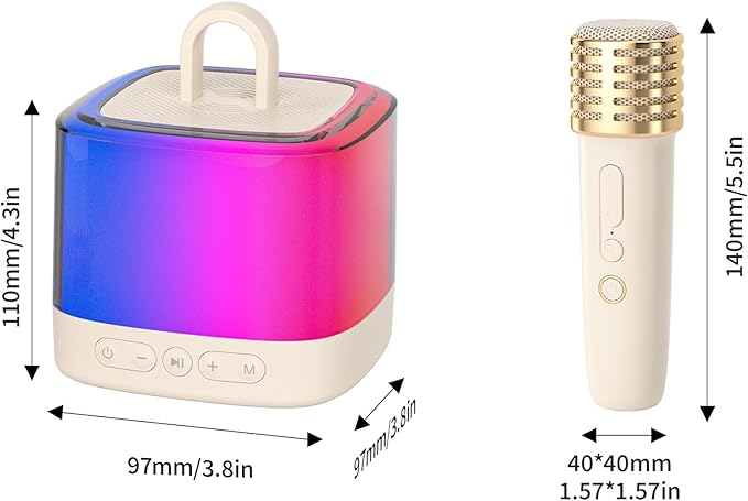 Mini Karaoke MachineKids & Adults with 2 Wireless Mics, for 4-12 +Years Old Girl Boy, Led Portable Bluetooth Speaker, Karaoke PA System for Family Gatherings DRSYXCSAboutUsIntroduction