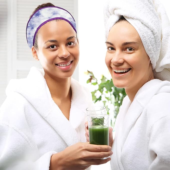 Spa Facial Headband 4 Pack Ultra Soft Adjustable Skincare for Face Washing, Shower, Facial Mask, Yoga EssentialLife