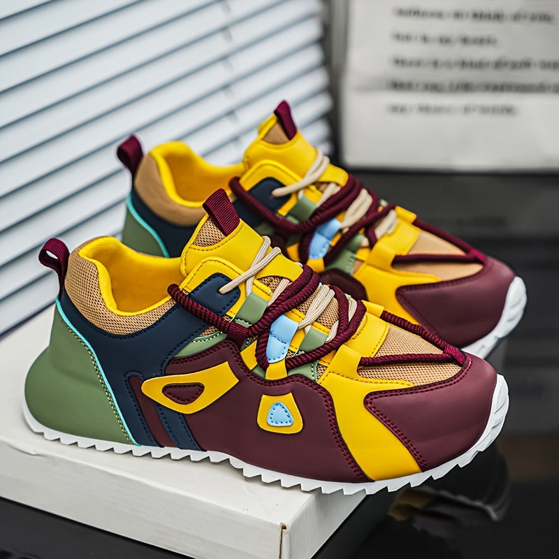 Patchwork Platform Heightening Sneakers