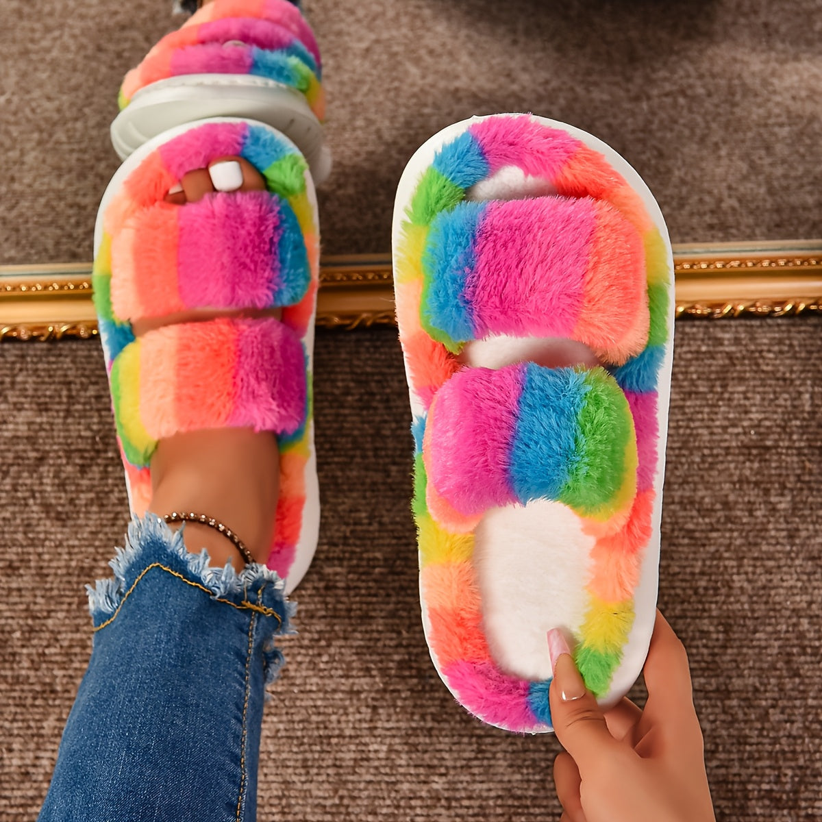 Fluffy Rainbow Cloud Slides