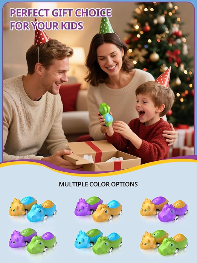 Dinosaur Kids Walkie Talkies 2 Pack, Toys for Boys Girls Age 3 to 5 7, 48H Playtime, Fun for Home or Yard, T-Rex Rechargeable Gift Birthday Christmas Camping Toddlers Inspireyes