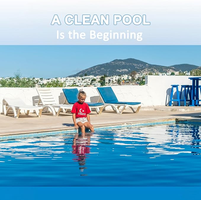 ClearView Chlorine Tablets 1 Inch 10 Lbs for Swimming Pools, 1" Chlorinating Tablets for Spa Hot Tub Chemicals Pool Chlorinating Sanitizer, Kills Bacteria Controls Algae Kick Boosters