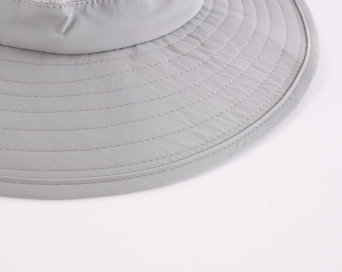 Home Prefer Outdoor UPF50+ Mesh Sun Hat Wide Brim Fishing Hat with Neck Flap Sun Hat for Men Women HomePreferHatsCaps