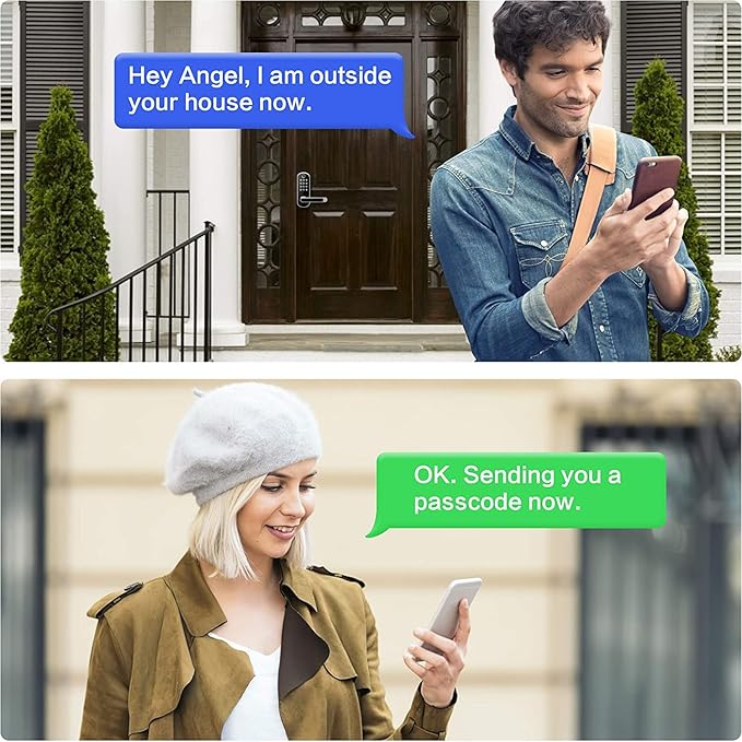 Fingerprint Smart Door Lock with Handle & Keypad – No More Lost Keys, Keyless Entry & Remote Access for Home, Kids, Airbnb & Rental Property, DIY Install, Alexa & Google Compatible SifelySmartLocks