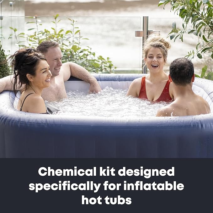 Inflatable Hot Tub Chemical Kit with Bromine Tablets - Inflatable Spa Starter Kit - Convenient Hot Tub Starter Kit & pH Control Kit - AquaDoc Inflatable Spa Chemicals AquaDocSpaHotTubSupplies