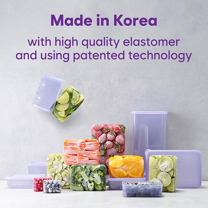 Twist-Release Freezer Containers,24 Pack Flexible When Frozen | Anti-Break, BPA-Free, Stackable | Made in Korea thxSoyoon