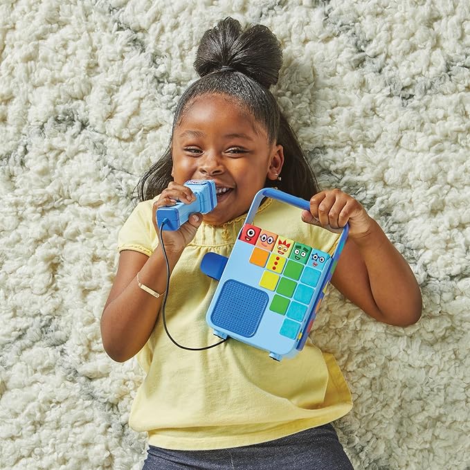 hand2mind Numberblocks Sing and Record Music Player, Kids Karaoke Microphone, Musical Toys, Toddler Boombox, Counting Toys, Preschool Math Learning Activities, Numbers for Toddlers, Birthday Gifts hand2mind