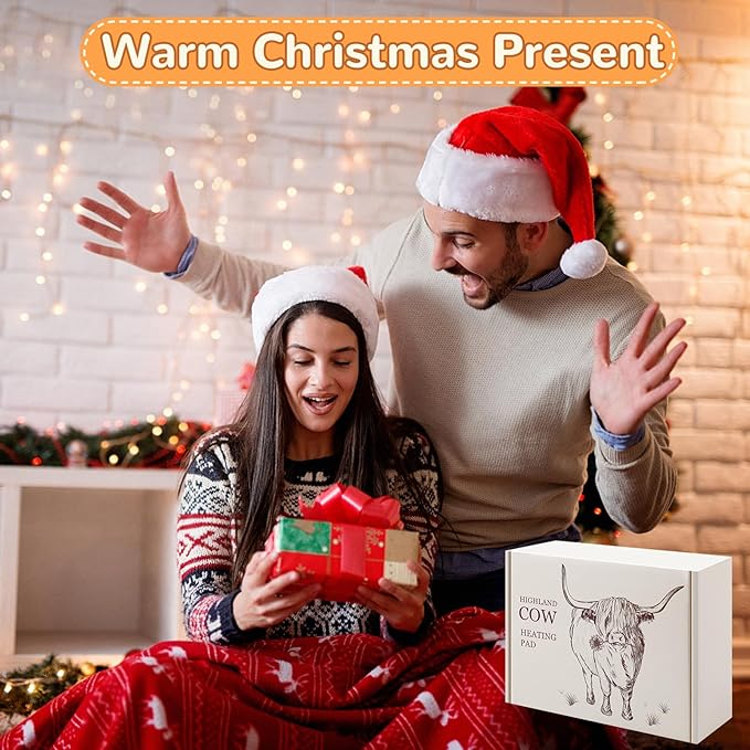 Microwave Heating Pad for Pain Relief, 16" x 11" Microwavable Heating Pads for Cramps, Back Pain, Neck Shoulder, Muscles, Knee, Joints, Natural Heat Pack Moist Heat, Squint Highland Cow CUCKOOL