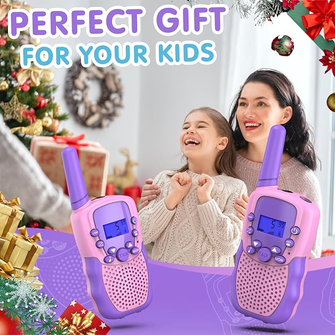 Selieve Toys for 5-12 Year Old Children's, Walkie Talkies for Kids 22 Channels 2 Way Radio Toy with Backlit LCD Flashlight, 3 Miles Range for Outside, Camping, Hiking Selieve