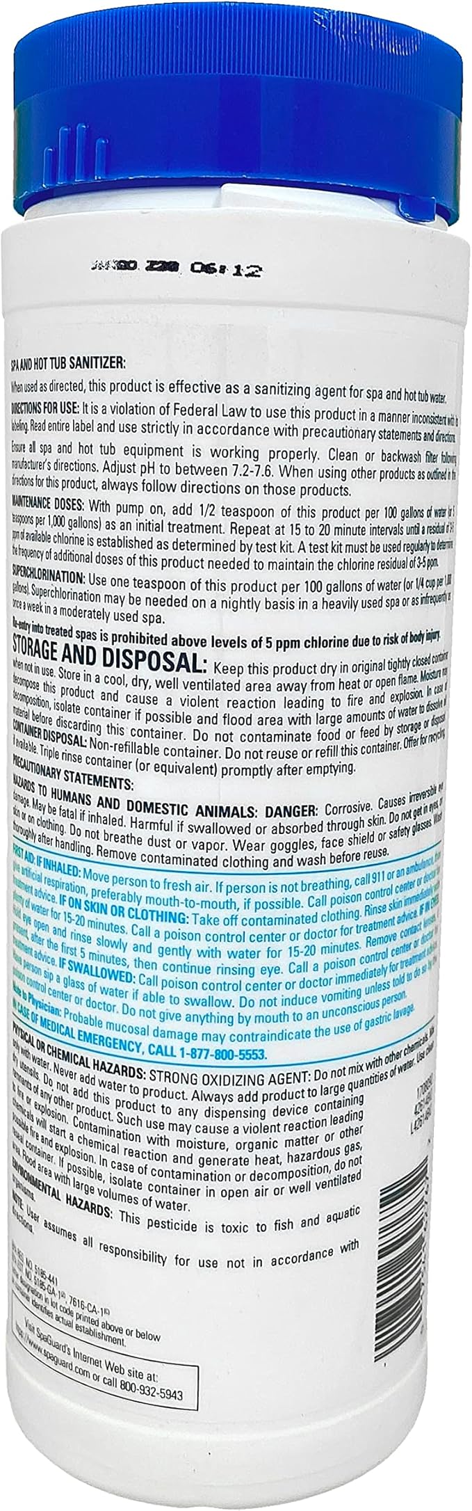 SpaGuard Spa Chlorinating Concentrate, 2 lb, Pack of 3, Advanced Spa Water Treatment for Hot Tubs and Spas, Quick Dissolving Oxidizer SpaGuard