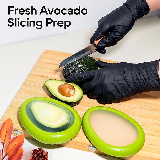 Set of 4 Food Popz Storage Containers | Fruit and Vegetable Anti-Oxidation Storage Box for Avocado, Onion, Lemon & Tomato | Fresh Pod Reusable Fruit Antioxidant Storage for Fridge | BPA-Free Box Doublewave