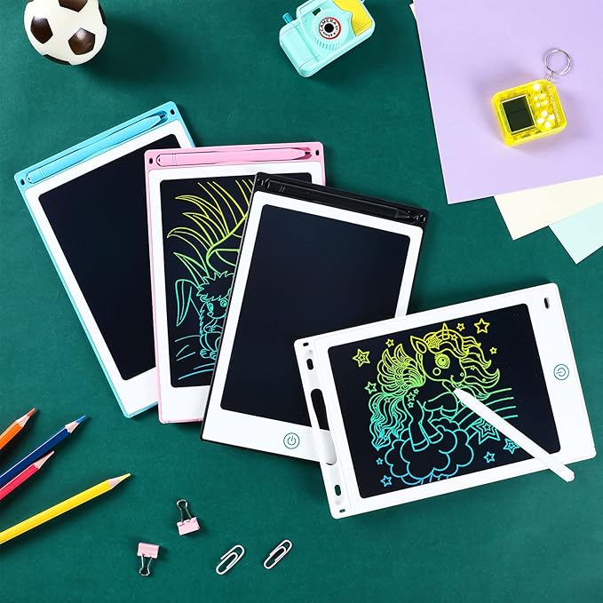 Zhehao 20 Pack LCD Writing Board for Kids, 8.5 Inches Doodle Reusable Screen Drawing Pad Erasable Painting Pads Educational Toy for 3-8 Years(Light Blue, Black, Pink, White) Zhehao