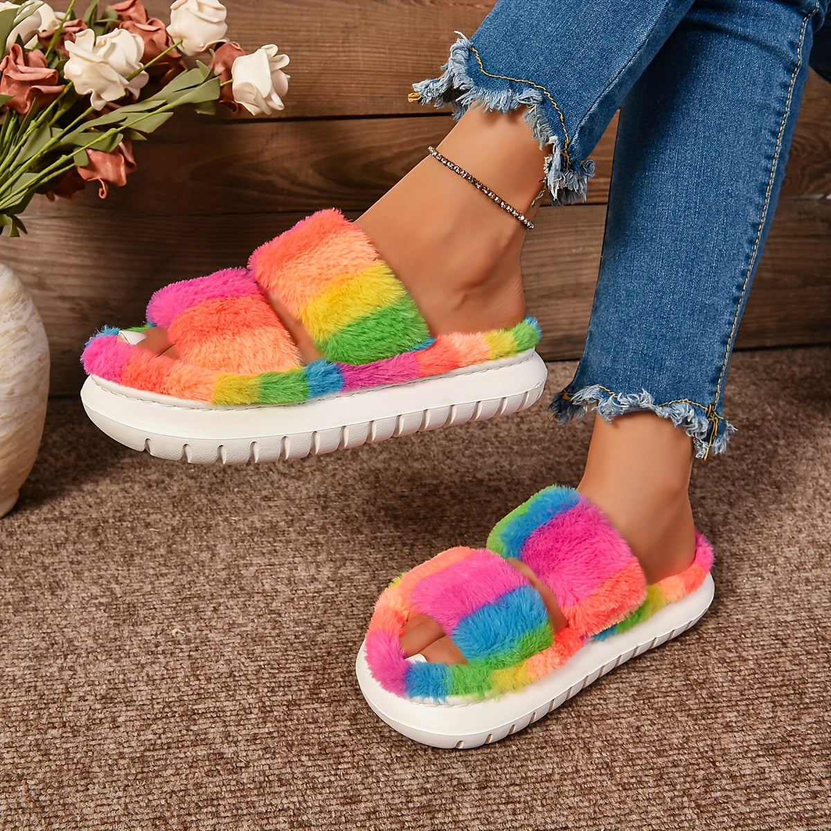Fluffy Rainbow Cloud Slides