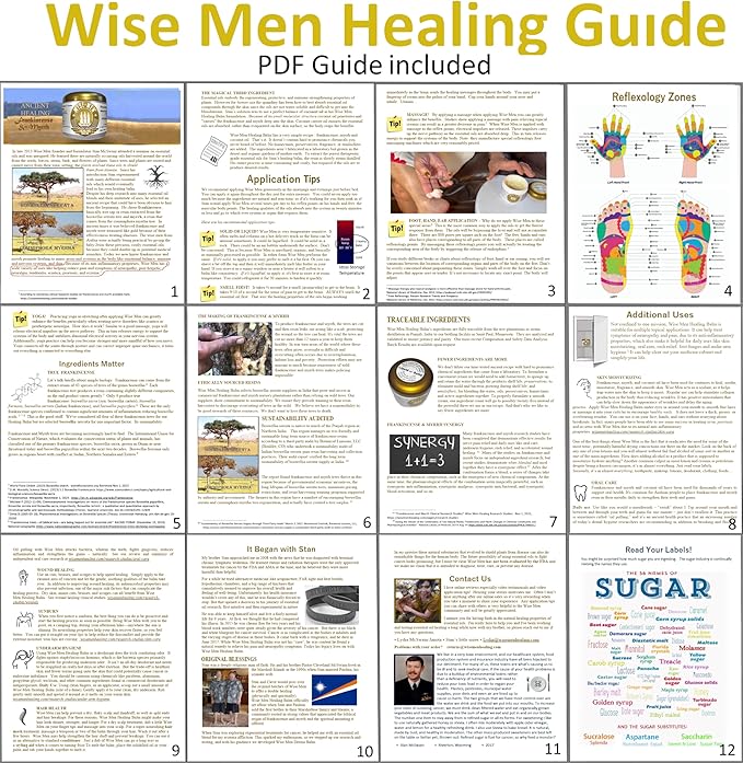 Wise Men Healing Balm with Myrrh and Frankincense Essential Oils for Neuropathy, Sciatica and Nerve Pain Massage and Skin Moisturizing (Pack of 2) WiseMen