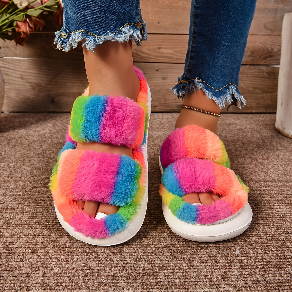 Fluffy Rainbow Cloud Slides