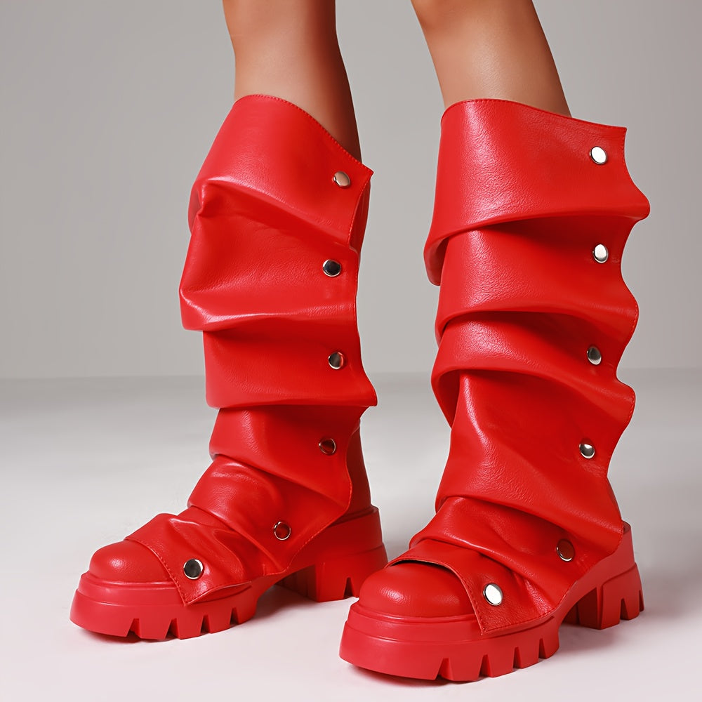 Shadow Drape Slouch Boots