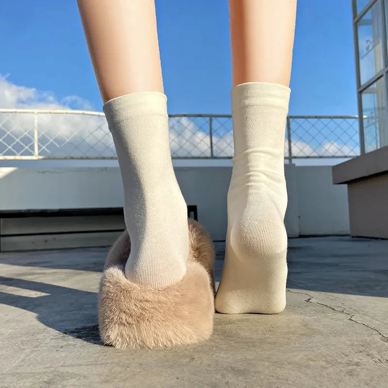 Chunky Platform Fur Slippers