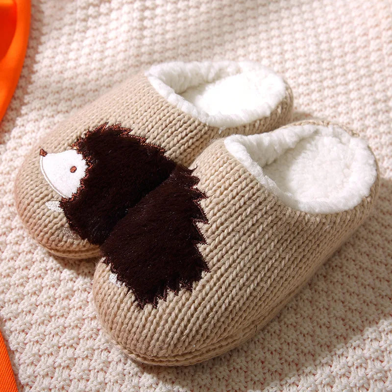 Hedgehog Knitted Slippers Kick Boosters