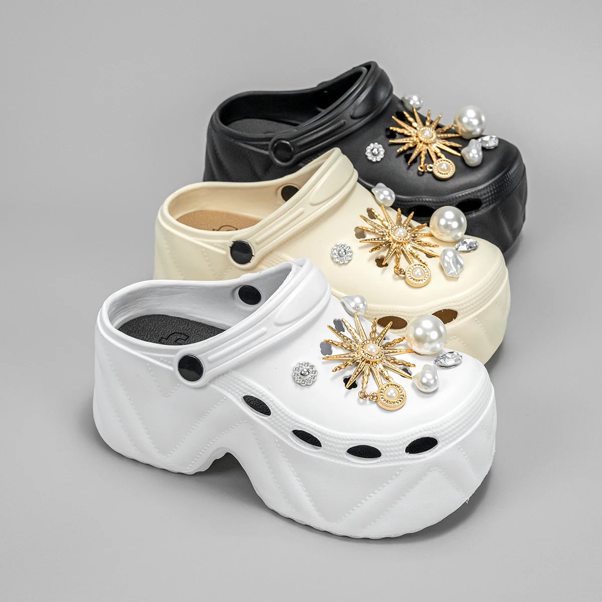 Luxury Pearl Platform Sandals - Kick Boosters