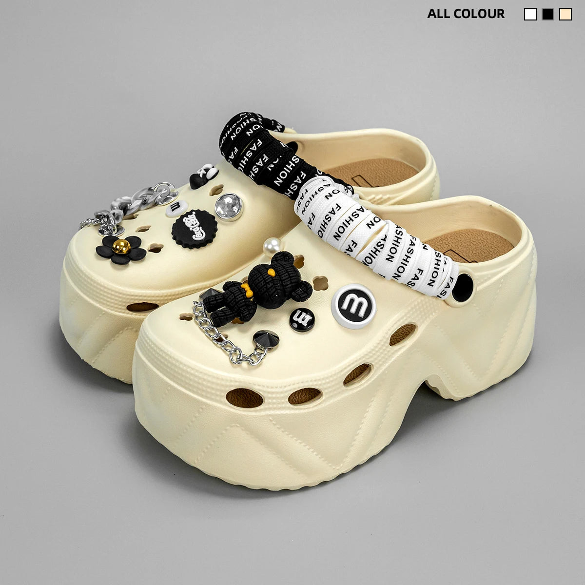 Bear Strap Platform Clogs - Kick Boosters