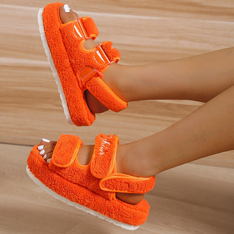 Casual Thick Bottom Women Sandals Black/Orange/Green/Blue Coffee Jasper