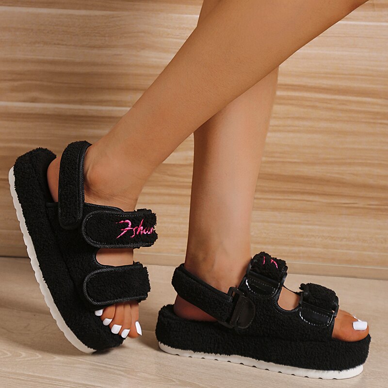 Casual Thick Bottom Women Sandals Black/Orange/Green/Blue Coffee Jasper