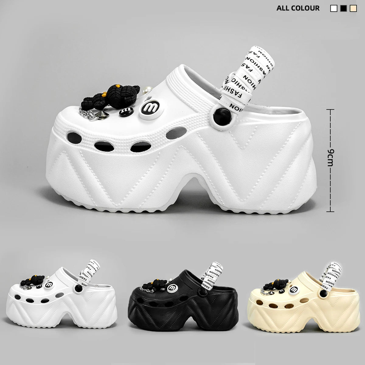 Bear Strap Platform Clogs Kick Boosters