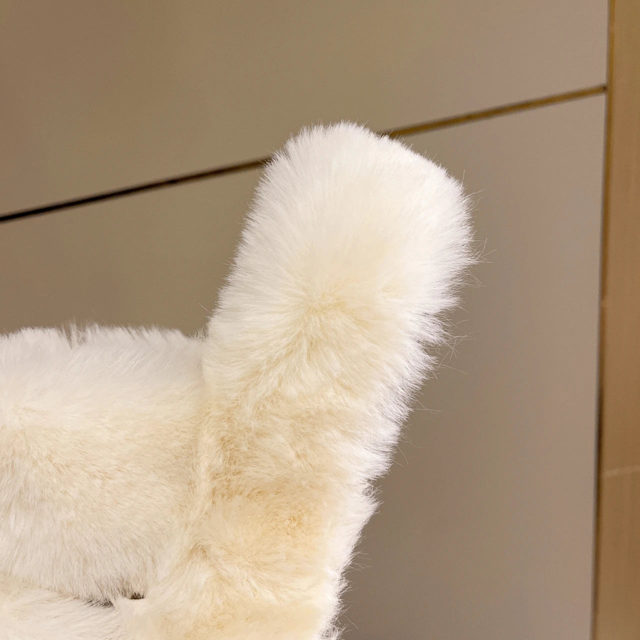 Fur Thick Sole Open Toe Slipper