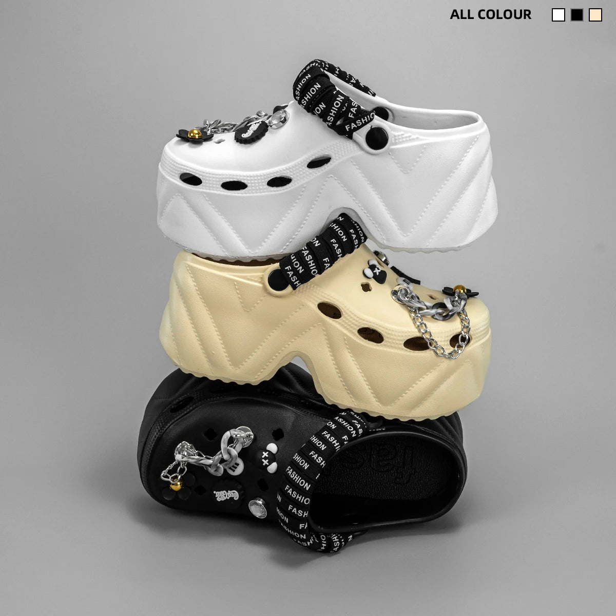 Bear Strap Platform Clogs Kick Boosters