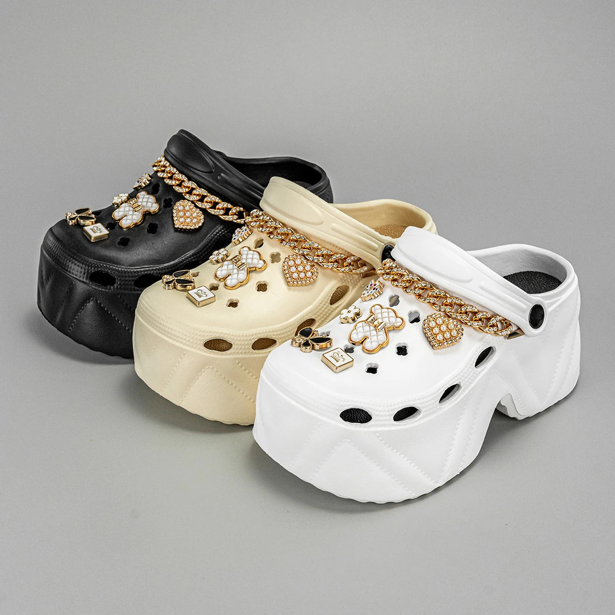 Chunky Chain Platform Sandals