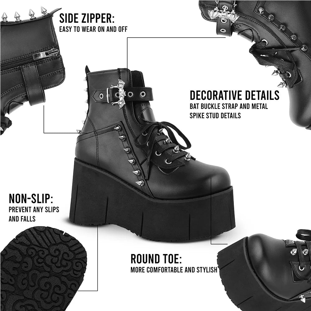 Gothic Rivet Platform Boots