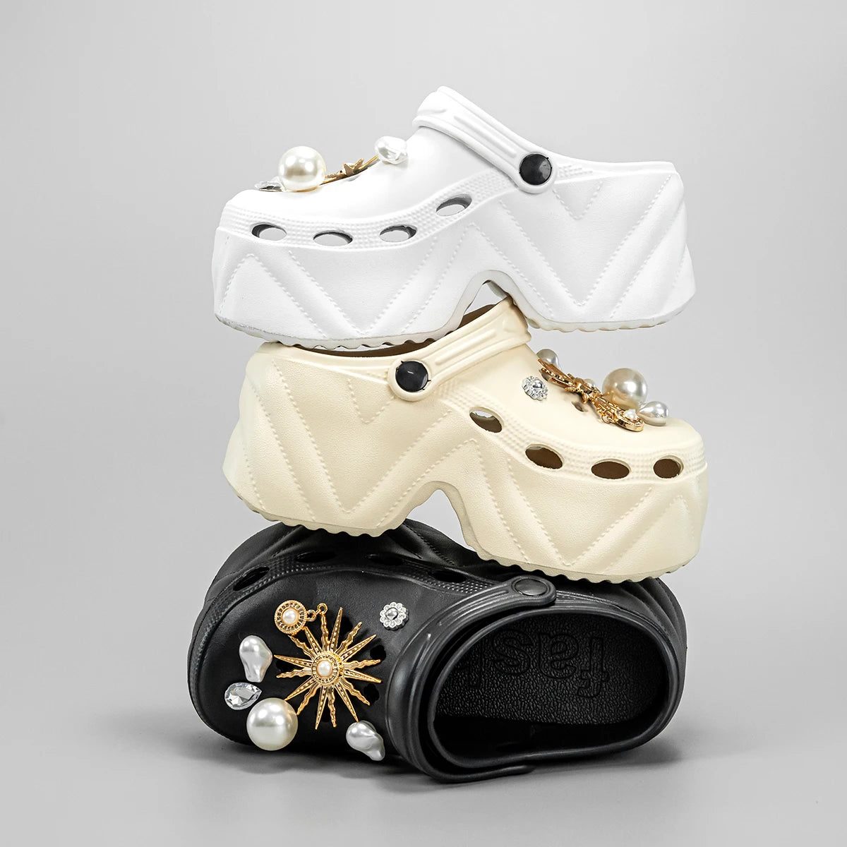Luxury Pearl Platform Sandals - Kick Boosters