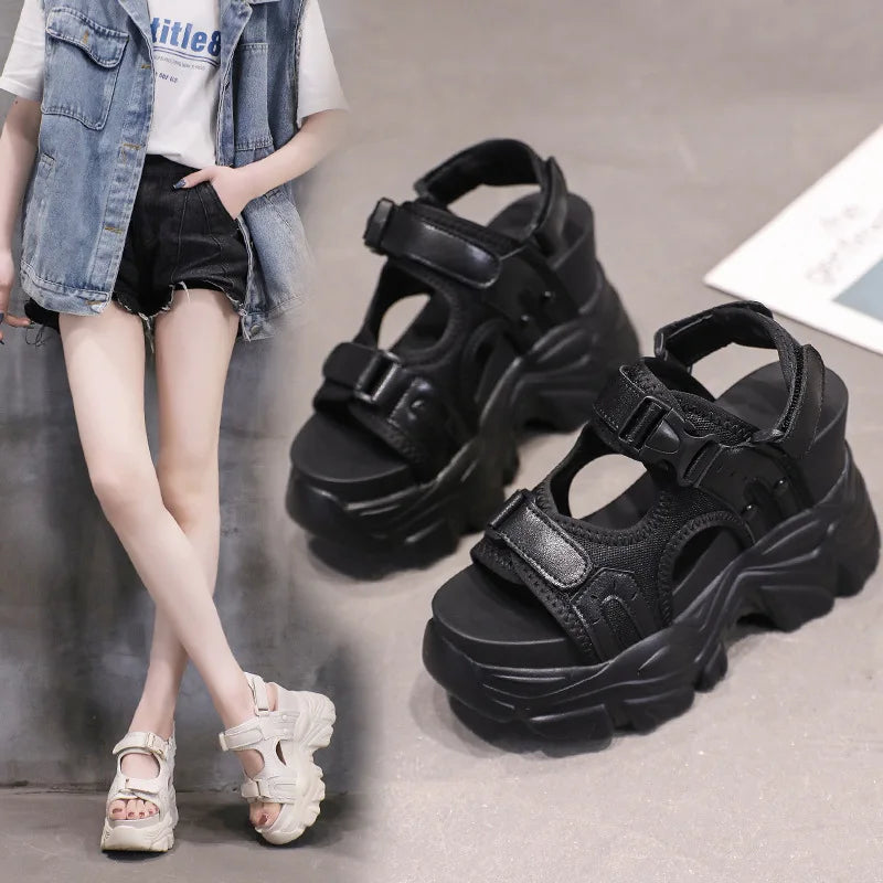 Super High Hidden Wedge Platform Sandals