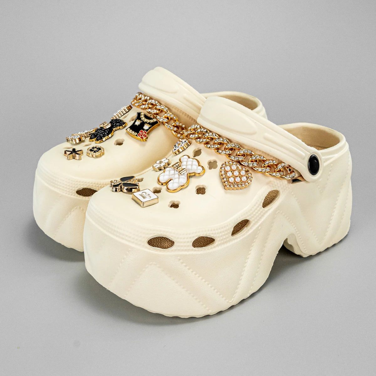 Chunky Chain Platform Sandals