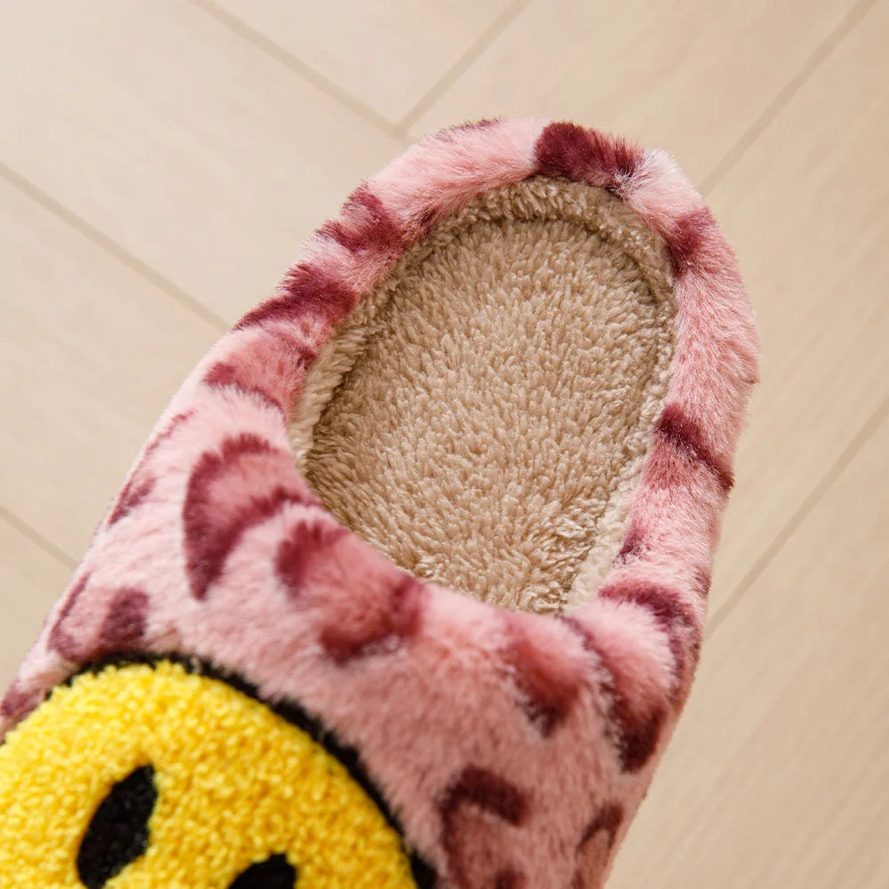Leopard Smiley Cozy Indoor Slippers