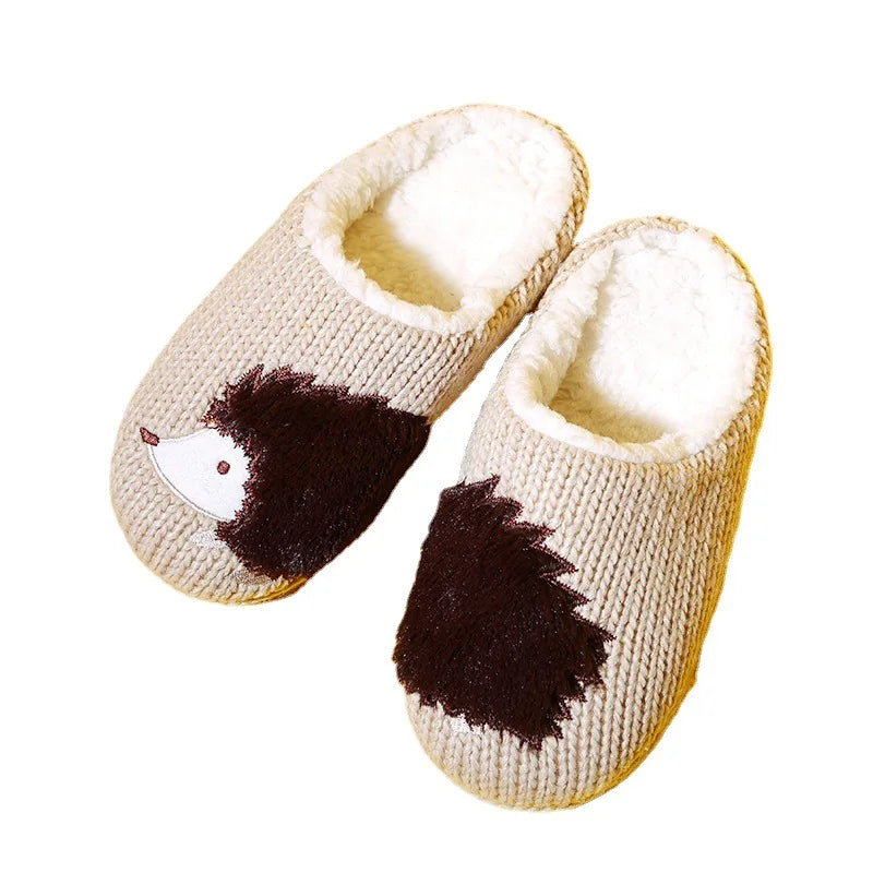 Hedgehog Knitted Slippers Kick Boosters