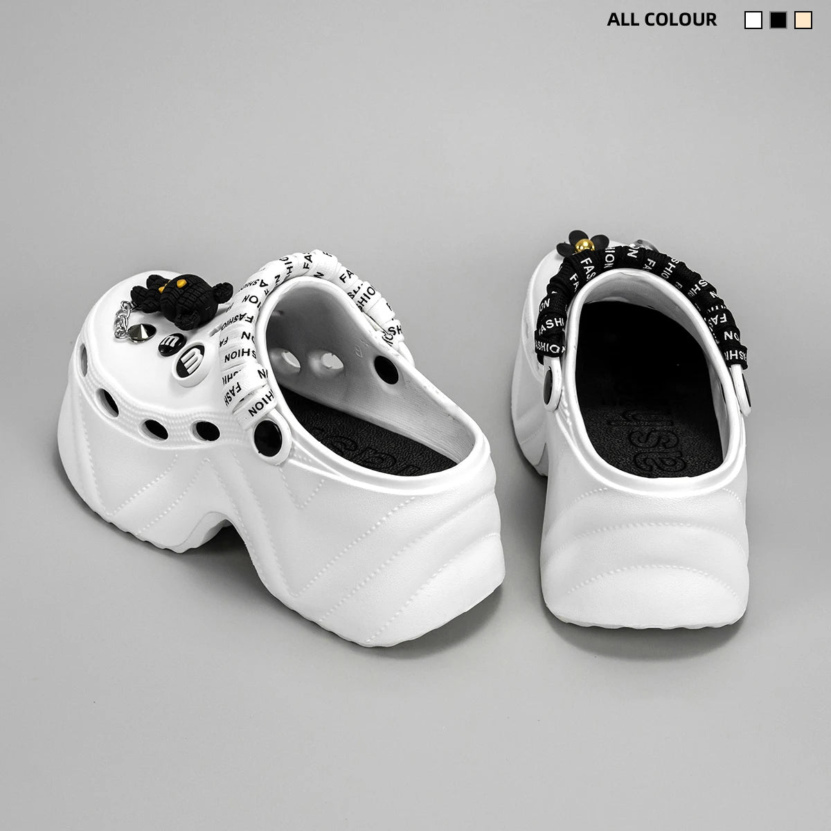 Bear Strap Platform Clogs Kick Boosters