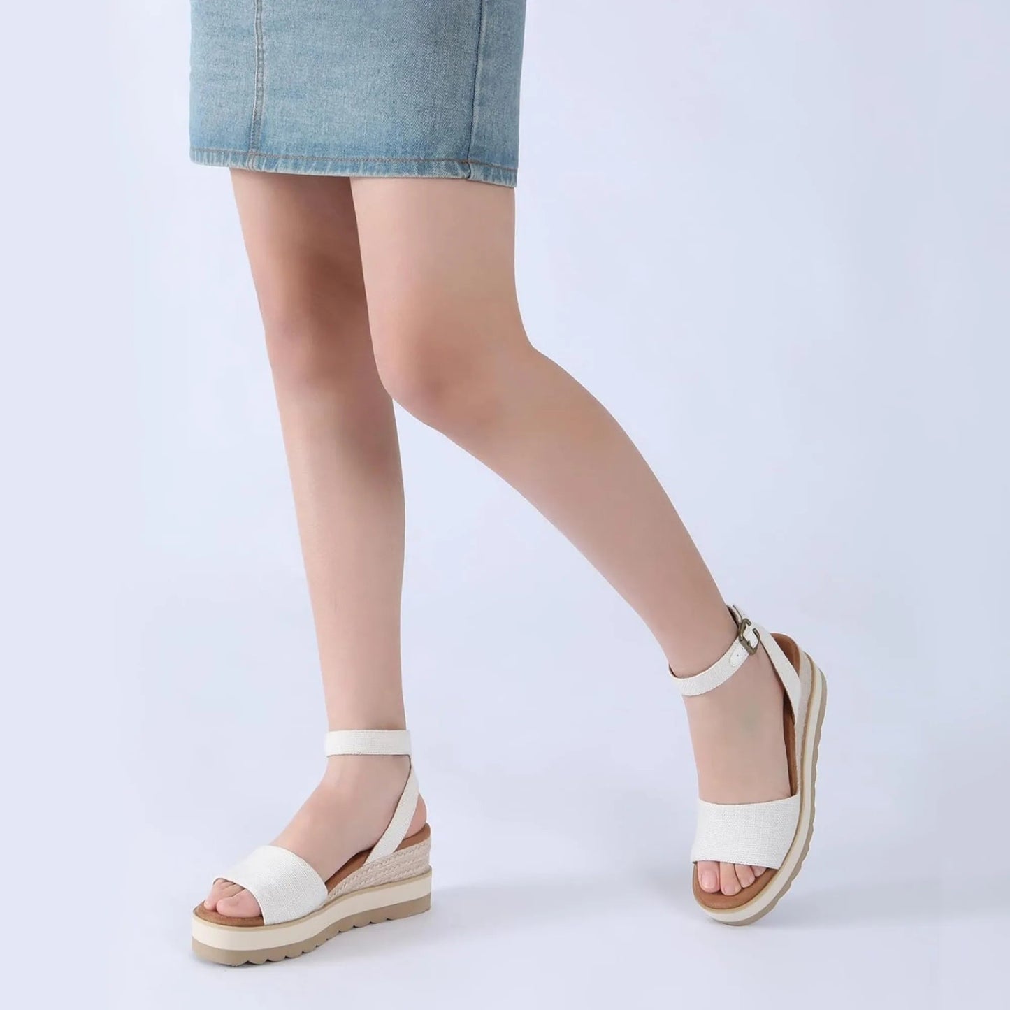 Ankle Strap Espadrille Wedge Sandals A-Local