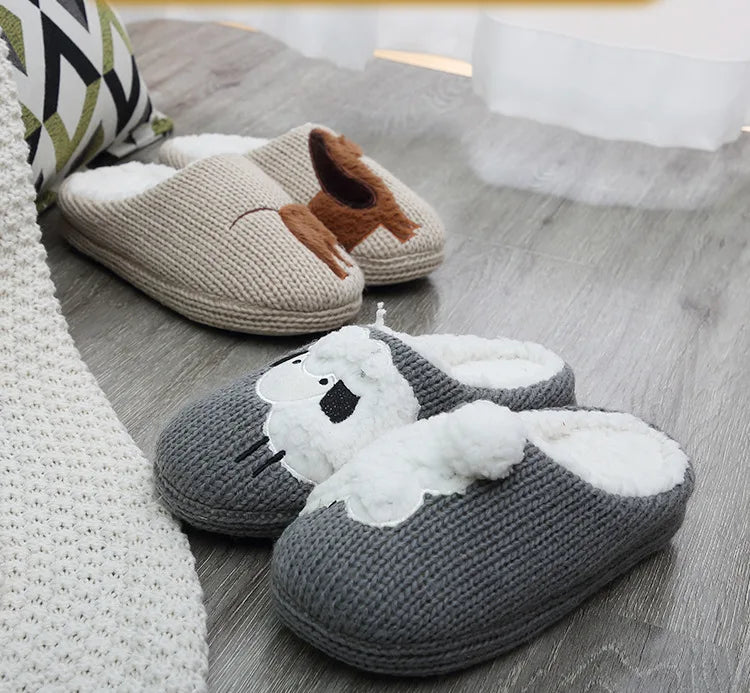 Dog Knitted Slippers