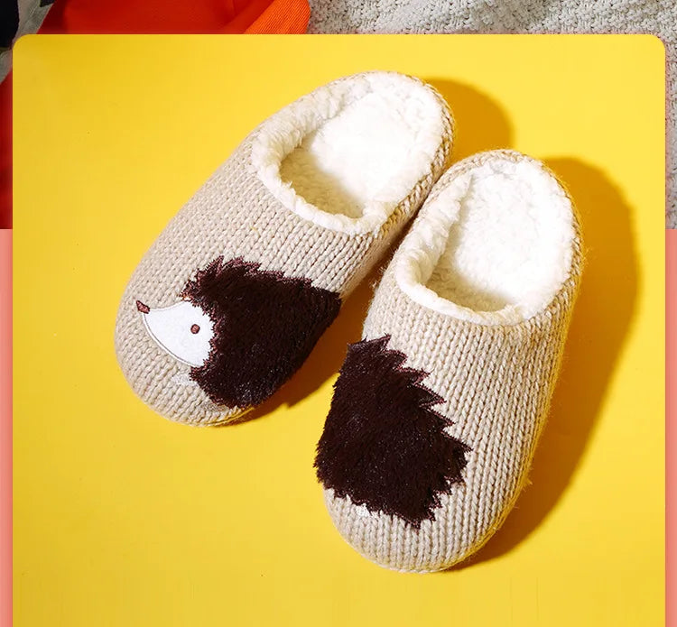 Hedgehog Knitted Slippers