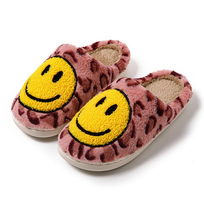 Leopard Smiley Cozy Indoor Slippers