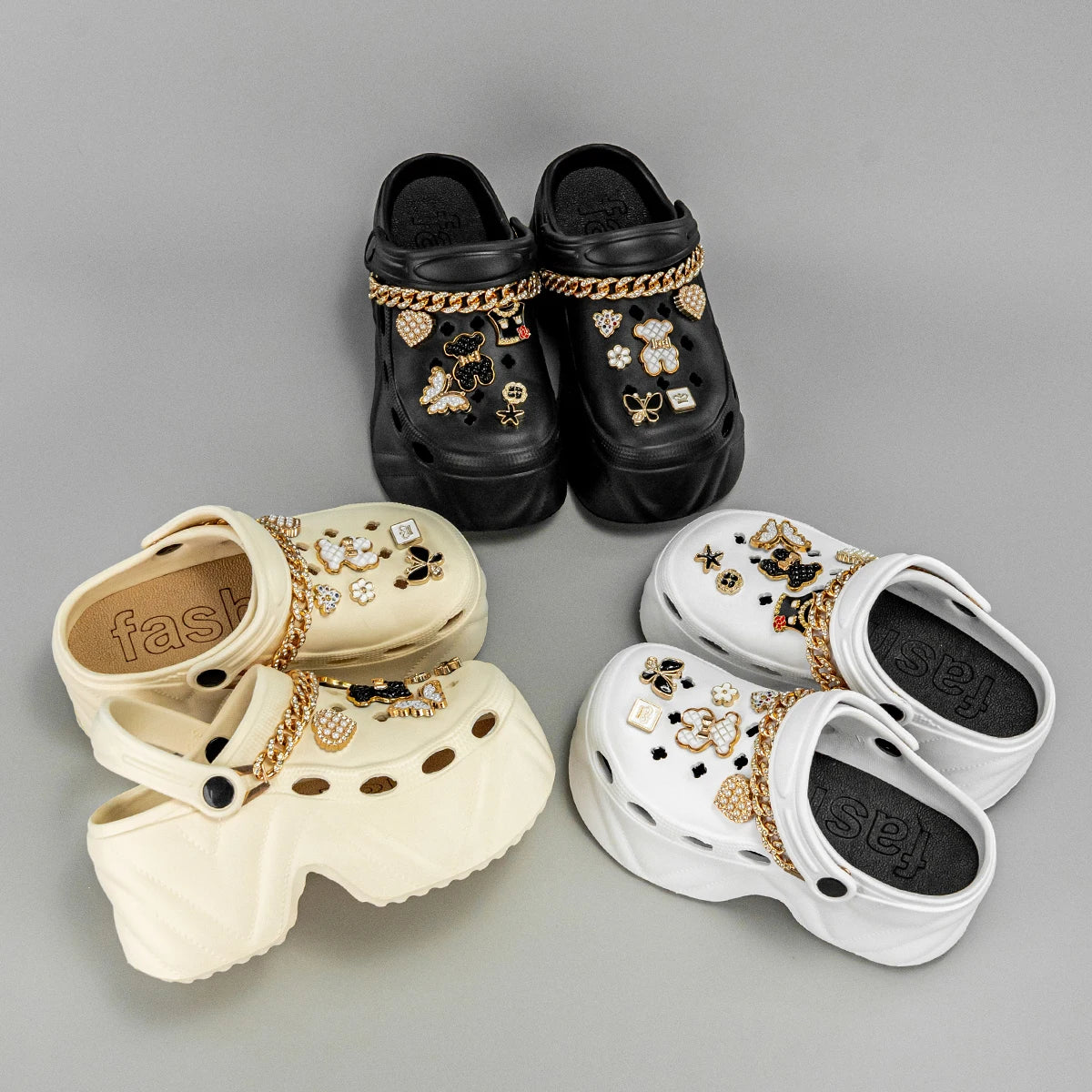 Chunky Chain Platform Sandals