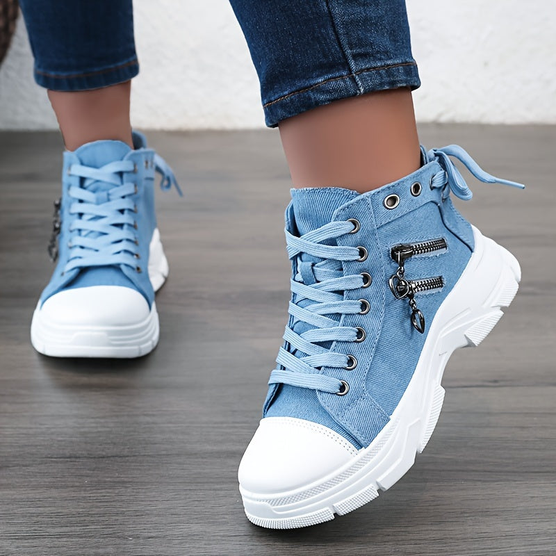 Denim Chunky Sneakers Local