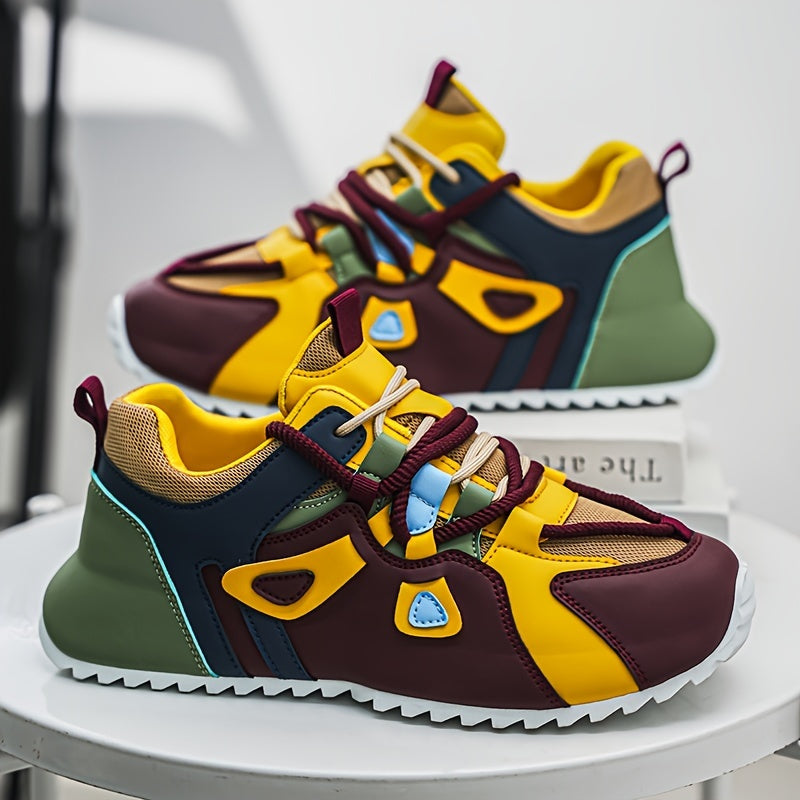 Patchwork Platform Heightening Sneakers