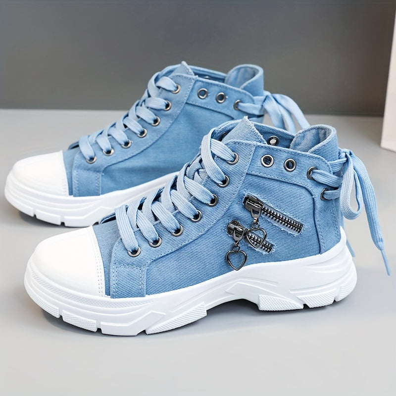 Denim Chunky Sneakers Local