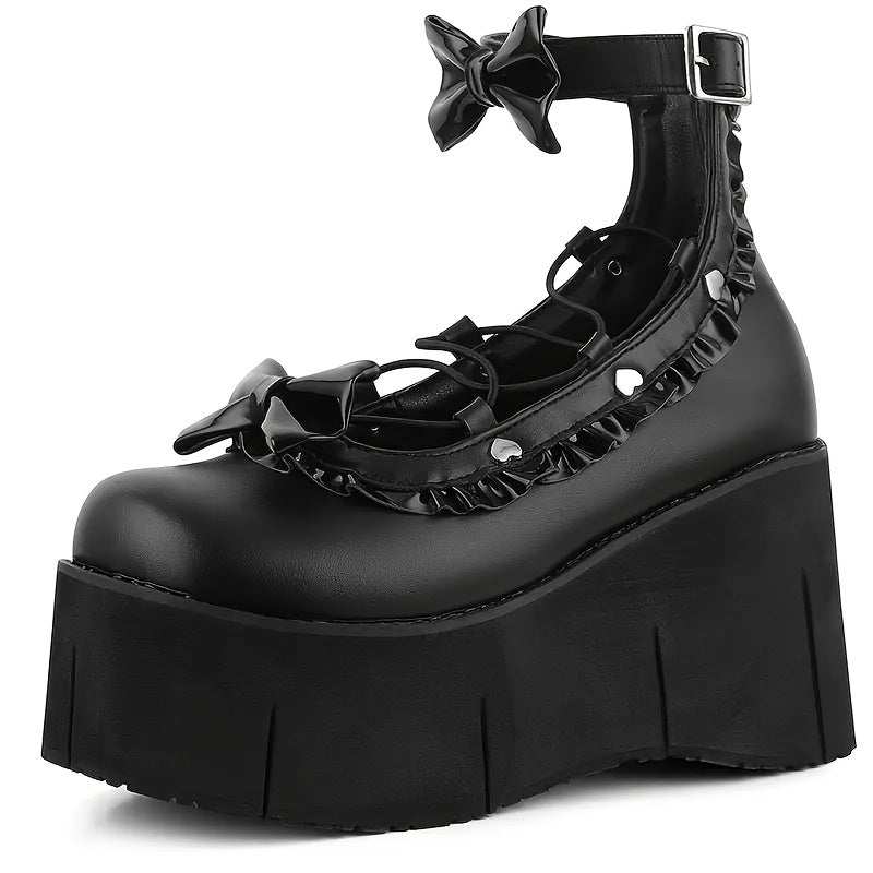 Bow & Stud Platform Shoes