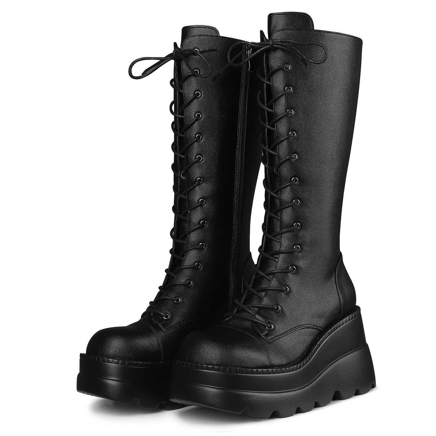 Minimalist Platform Lace-Up Boots